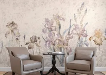 FLEURS IRIS | Carta da parati floreale design - Colore 680N
